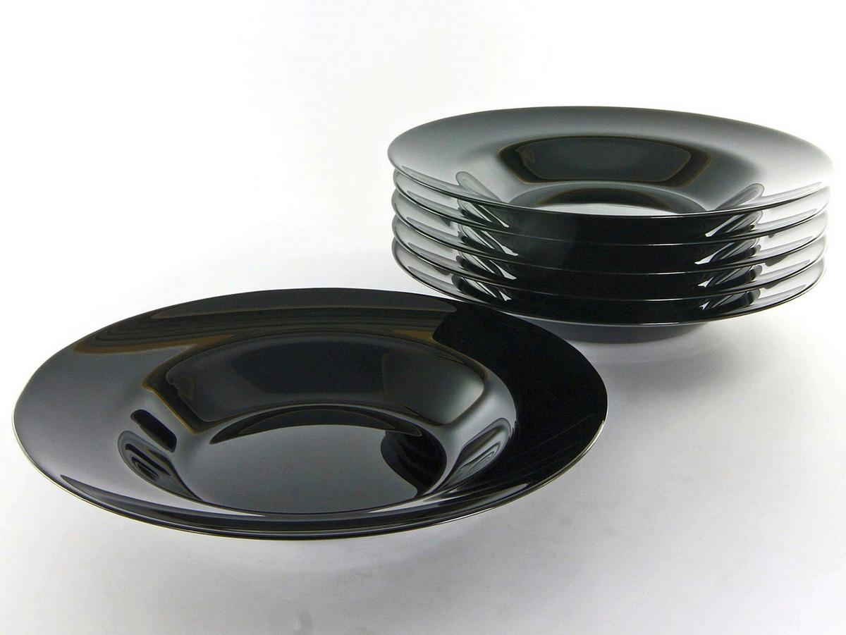 Pastateller Italien Party 6-Teilig - Schwarz, Basics, Glas (29cm) - Creatable