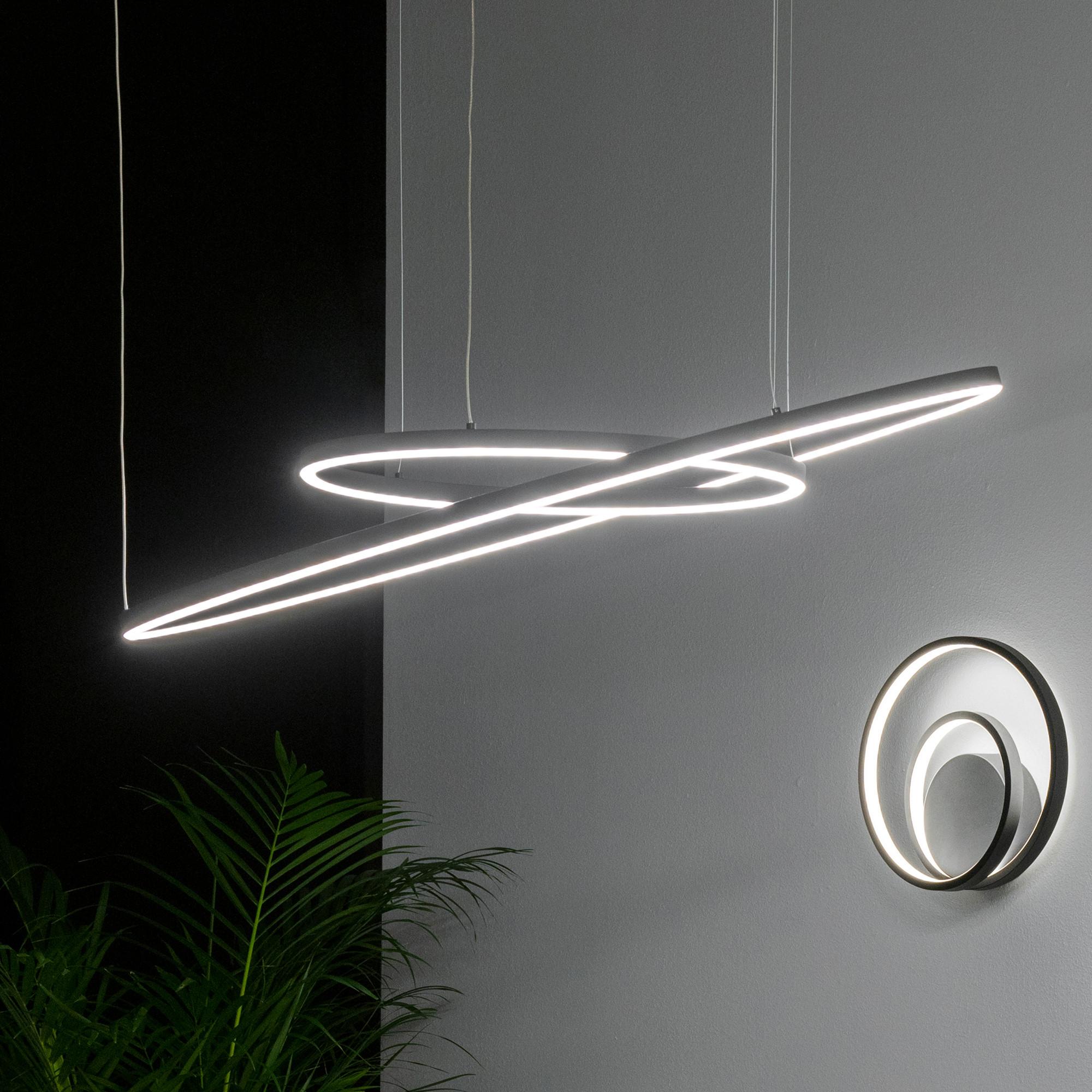 LED-Hängeleuchte Oracle Slim Schwarz D: 90 cm - Schwarz, Design, Kunststoff/Metall (90/27,5/202,5cm) - Ideal Lux