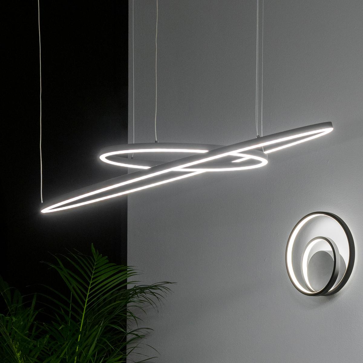 LED-Hängeleuchte Oracle Slim Schwarz D: 90 cm - Schwarz, Design, Kunststoff/Metall (90/27,5/202,5cm) - Ideal Lux