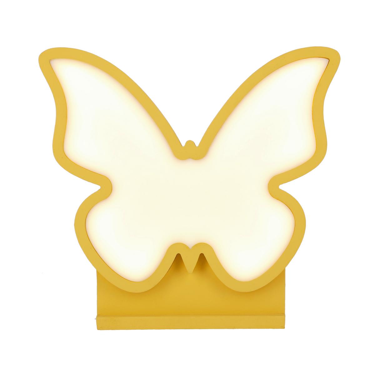 Kindertischleuchte 41-10667 Butterfly - Goldfarben, Basics, Holzwerkstoff/Kunststoff (28.5/5/26.5cm)