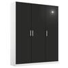 Drehtürenschrank 136 Cm Berlin Grau/weiß - Weiß/Grau, MODERN, Holzwerkstoff (136/197/54cm) - Rauch Möbel