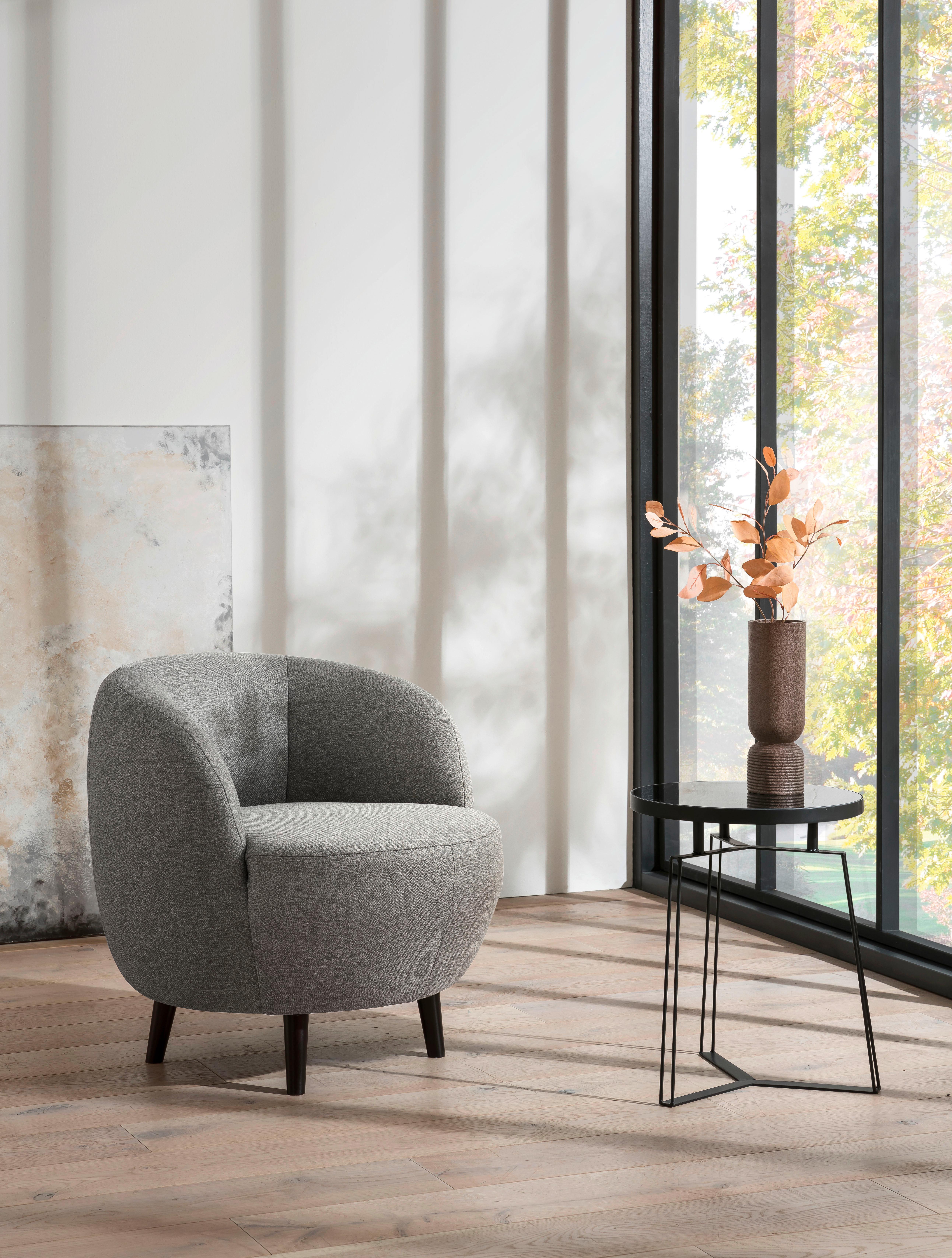 Sessel Looks Xiv - Graubraun/Schwarz, Design, Textil (72/72/76cm) - LOOKS by W.Joop