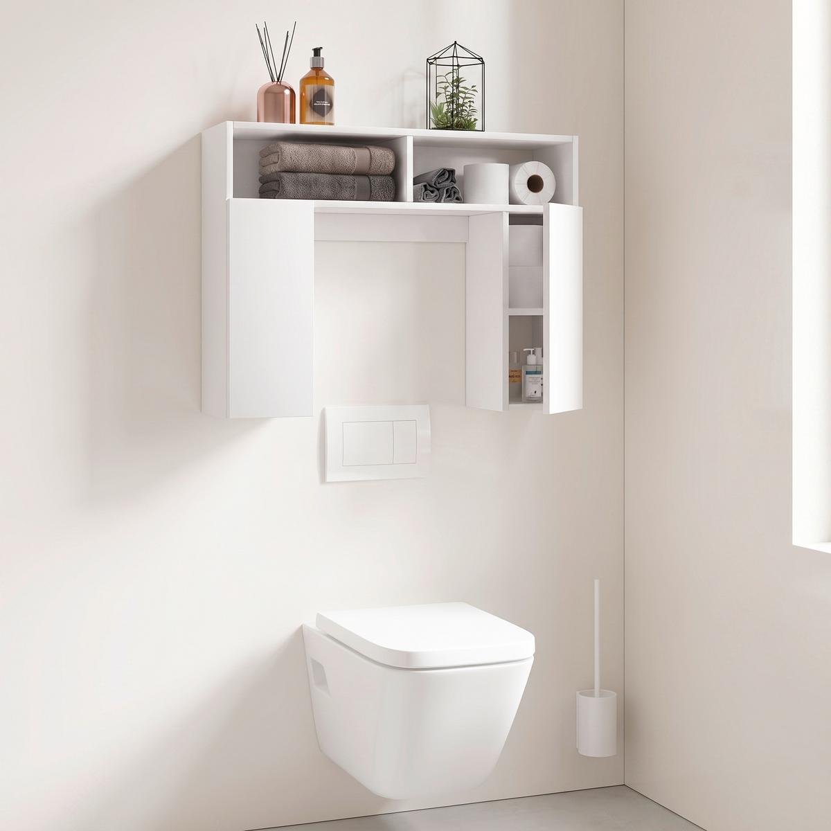 BADEZIMMERREGAL TINOLI S - Weiß, MODERN, Holzwerkstoff (76/61/20cm) - MID.YOU