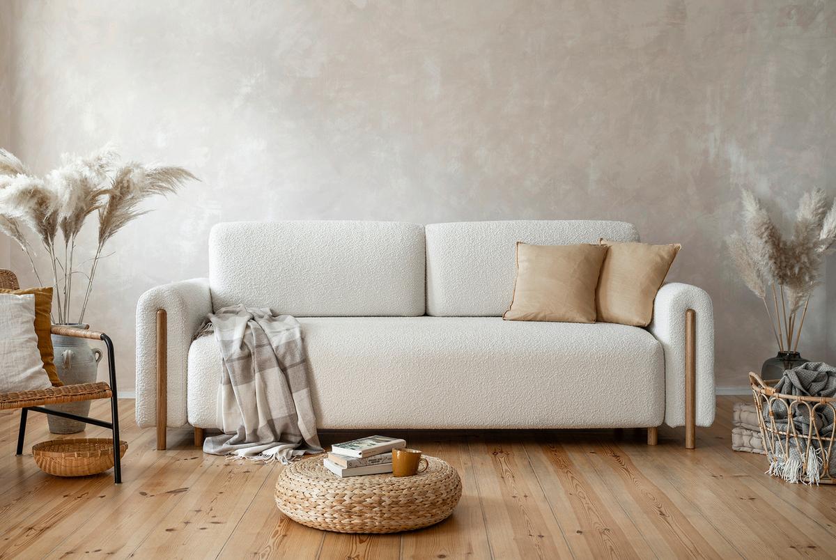 Schlafsofa Arcadova Beige B: 244 cm - Eichefarben/Beige, Design, Textil (244/97/97cm) - MID.YOU