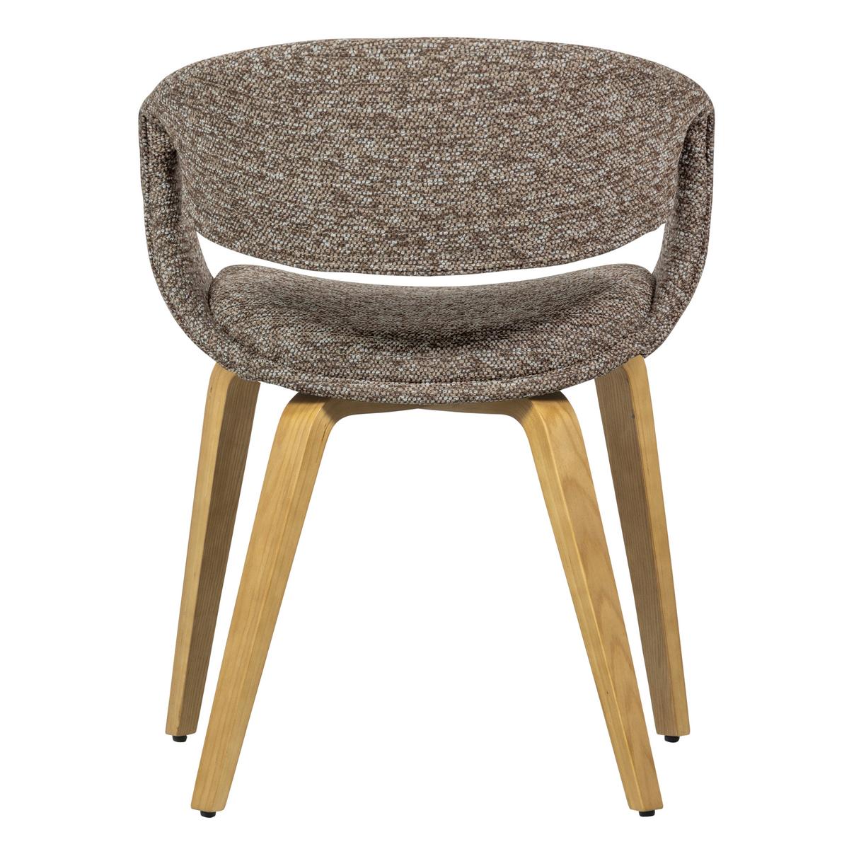 Armlehnstuhl-Set Yossi Braun/Naturfarben B: 57cm - Braun/Naturfarben, MODERN, Holzwerkstoff/Textil (57/78/57cm) - Livetastic