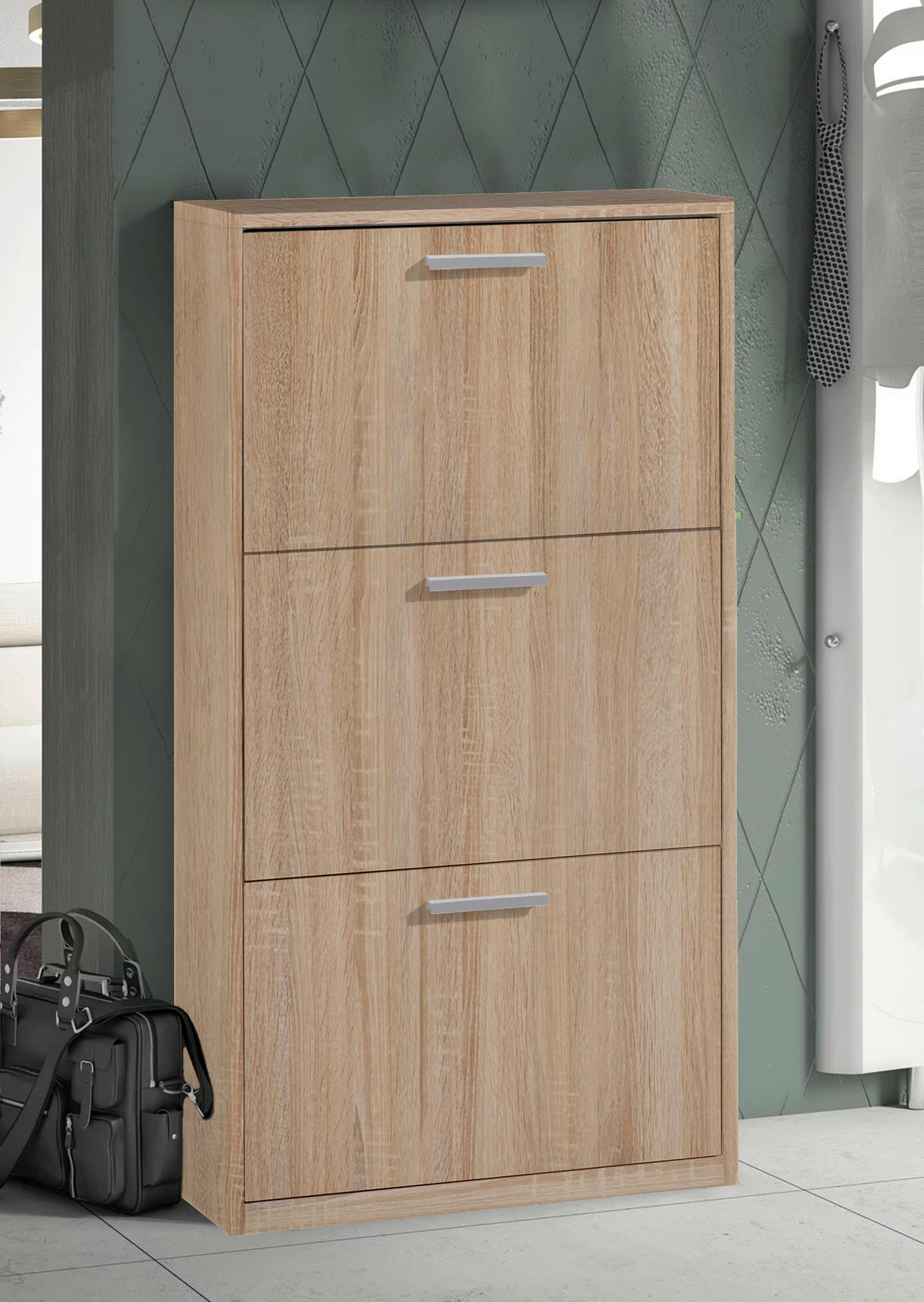 Cipősszekrény Tiger 3 64/119,7cm - Sonoma tölgy, Konventionell, faalapú anyag (64/119,7/26cm)