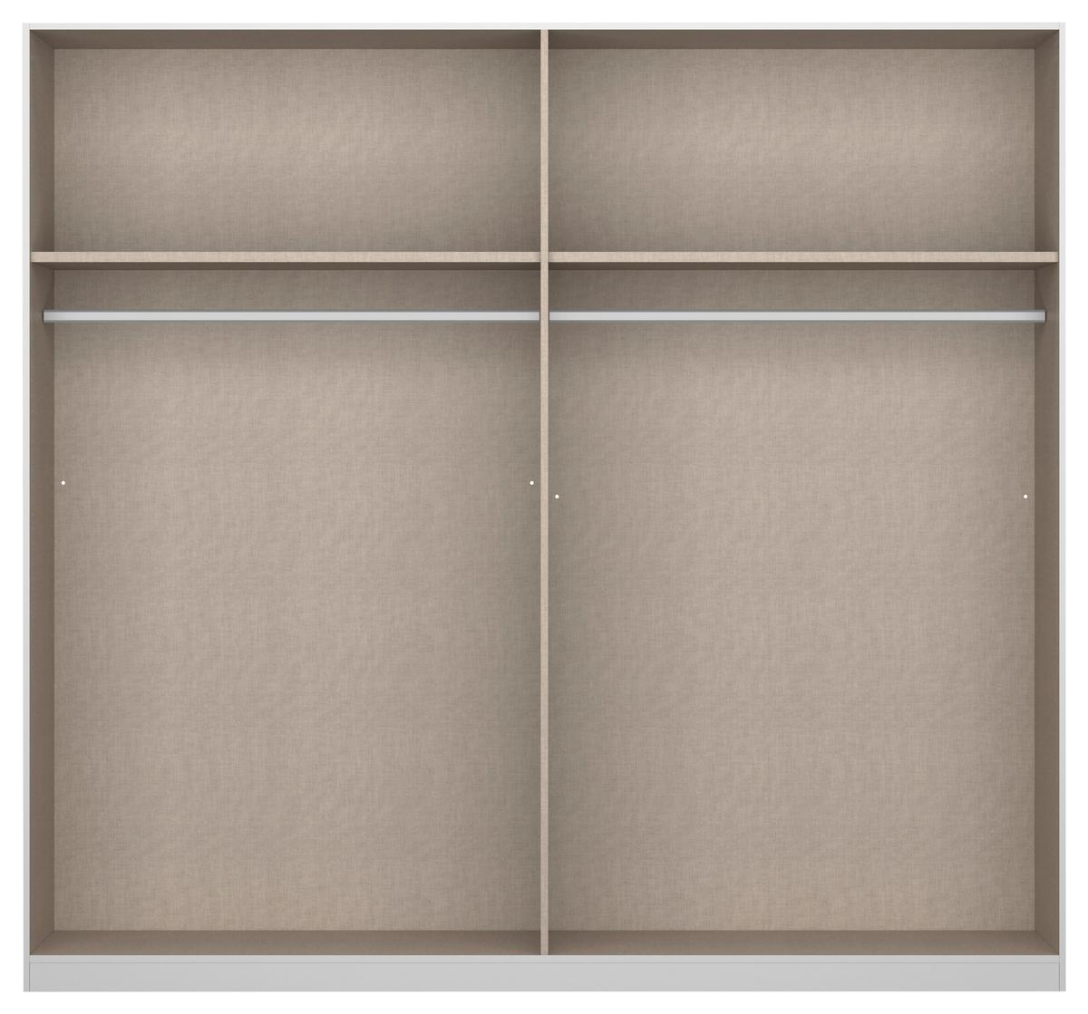 Drehtürenschrank 225 cm Lamella Weiß/Eiche Dekor - Weiß/Eiche Artisan, MODERN, Holzwerkstoff (226/210/54cm) - Rauch Möbel