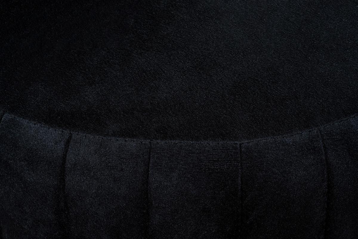 Hocker Doric 125 Schwarz/Graphitfarben D: 43 cm - Graphitfarben/Schwarz, Design, Textil (43/46/43cm) - Kayoom