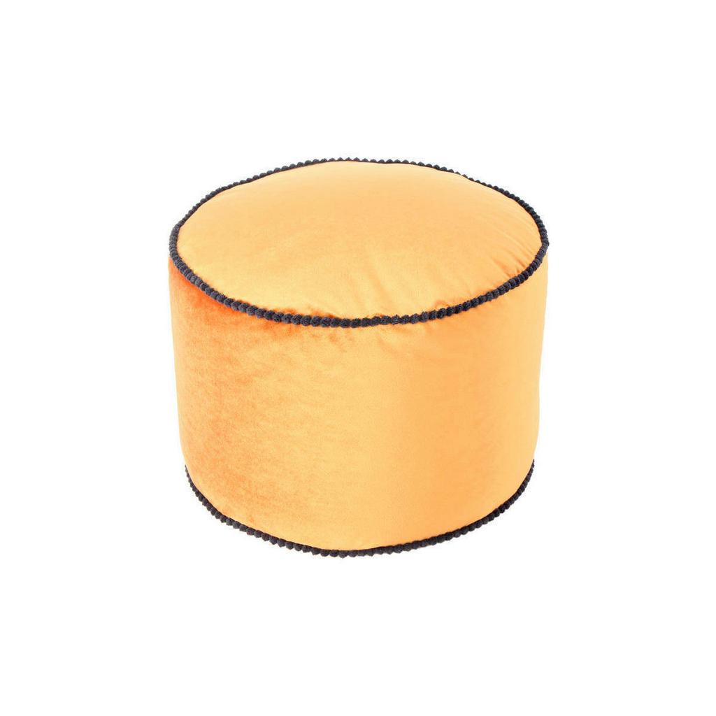 Pouf Taj Mahal DxH 47x32 cm Samt Bronze mit Reißverschluss