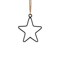 Dekohänger Stern - Schwarz, Basics, Metall (29,5/30cm)