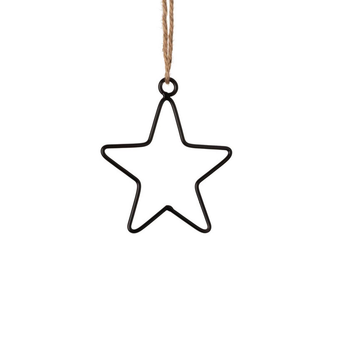 Dekohänger Stern - Schwarz, Basics, Metall (29,5/30cm)