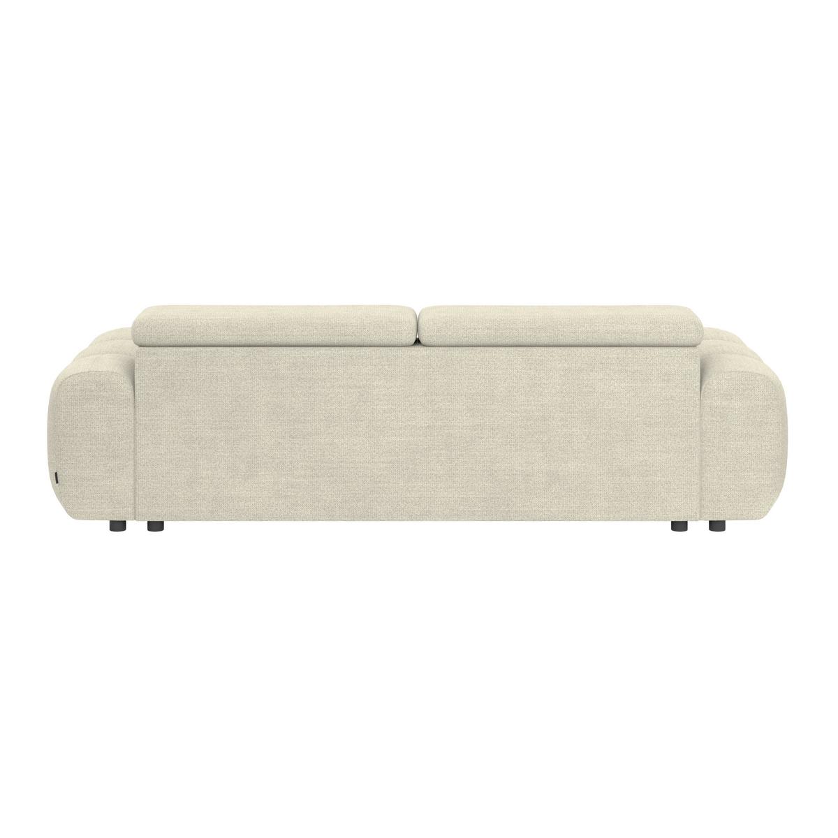 Bigsofa Bull Webstoff creme, B: 248 cm - Creme/Schwarz, Design, Textil (248/77-97/108cm) - Luca Bessoni