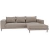 Eckschlafsofa Aurora II - Taupe/Schwarz, MODERN, Textil (315/170cm) - Trendmanufaktur
