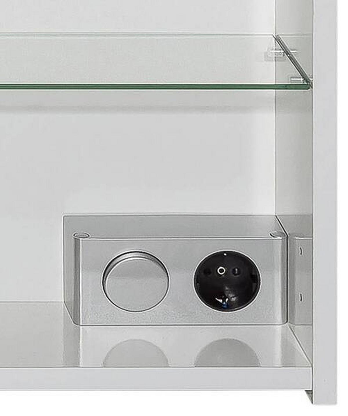 Spiegelschrank Profil 900 3 Türen, Weiß - Weiß Hochglanz/Weiß, MODERN, Glas/Holzwerkstoff (90/72,3/16cm) - MID.YOU