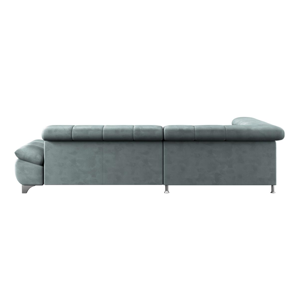 Ecksofa Gemini Grün, B: 234cm - Chromfarben/Mintgrün, KONVENTIONELL, Textil (234/312cm)