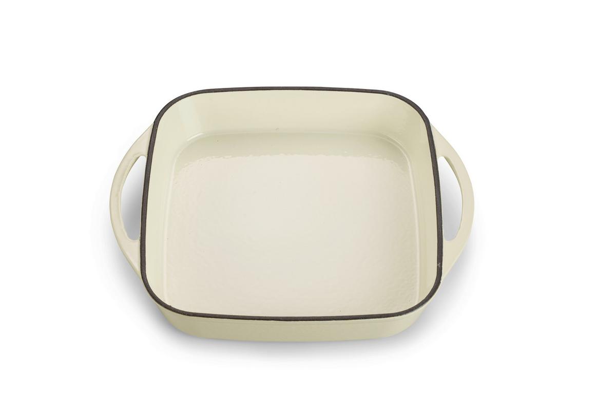 Bräter mit Deckel B/H/T: ca. 25,5x6x31 cm - Creme, Basics, Metall (25,5/6/31cm) - Echtwerk