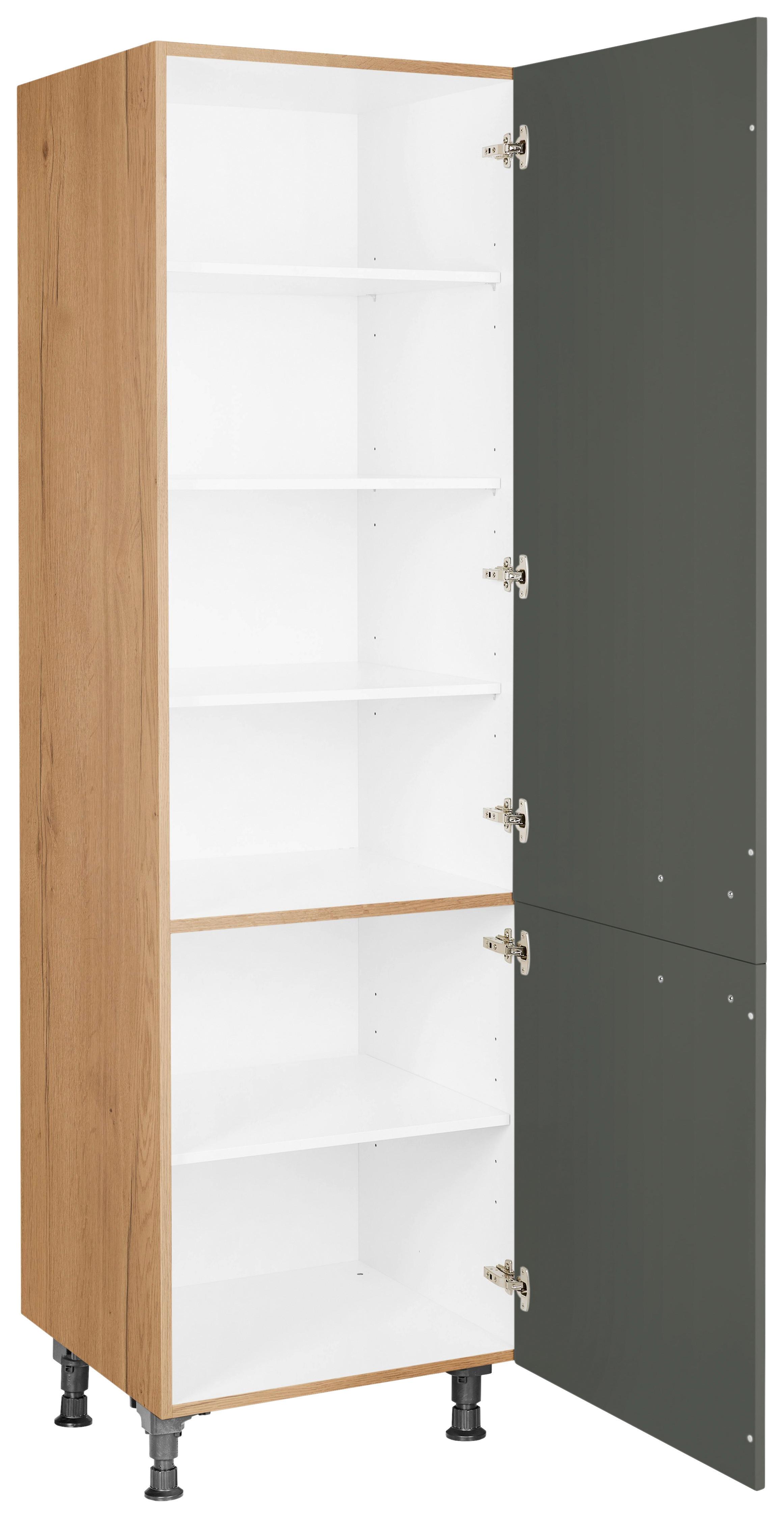 Geschirrschrank Easytouch - Eichefarben/Grün, MODERN, Holzwerkstoff (60/216,6/58cm) - Nobilia