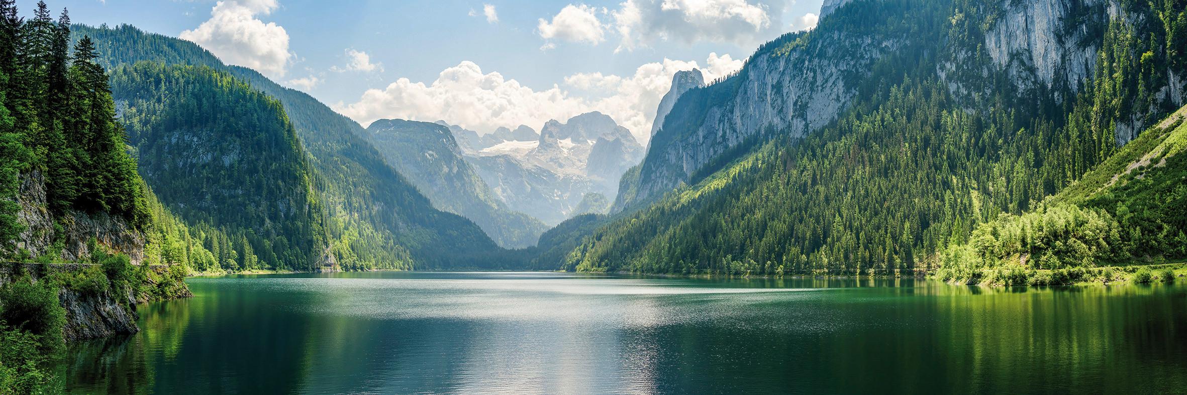 Obraz na plátne Marcus, š/v/h: ca.150/50/2,5cm - svetlomodrá/zelená, Basics, kompozitné drevo (150/50/2.50cm) - Modern Living