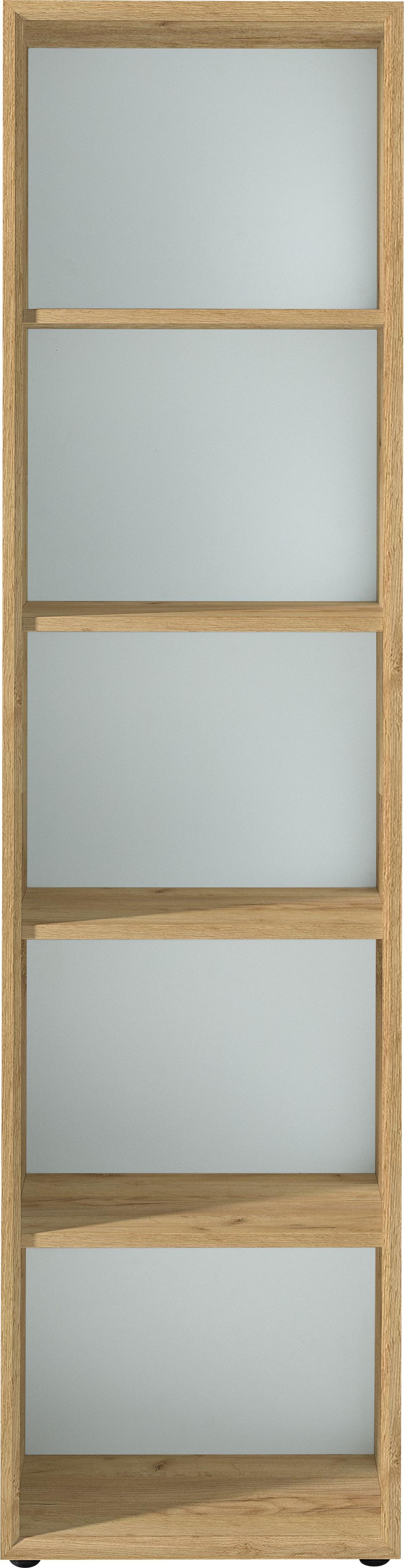 Aktenregal Gw-Monteria Weiß/Eiche Dekor B: 50 - Eichefarben/Schwarz, MODERN, Holzwerkstoff (50/196/37cm) - Germania