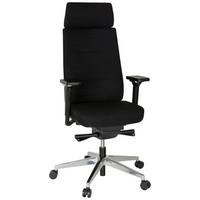 Drehstuhl Move-Tec Pro 3D Schwarz - Alufarben/Schwarz, MODERN, Kunststoff/Textil (71/137/62cm) - MID.YOU