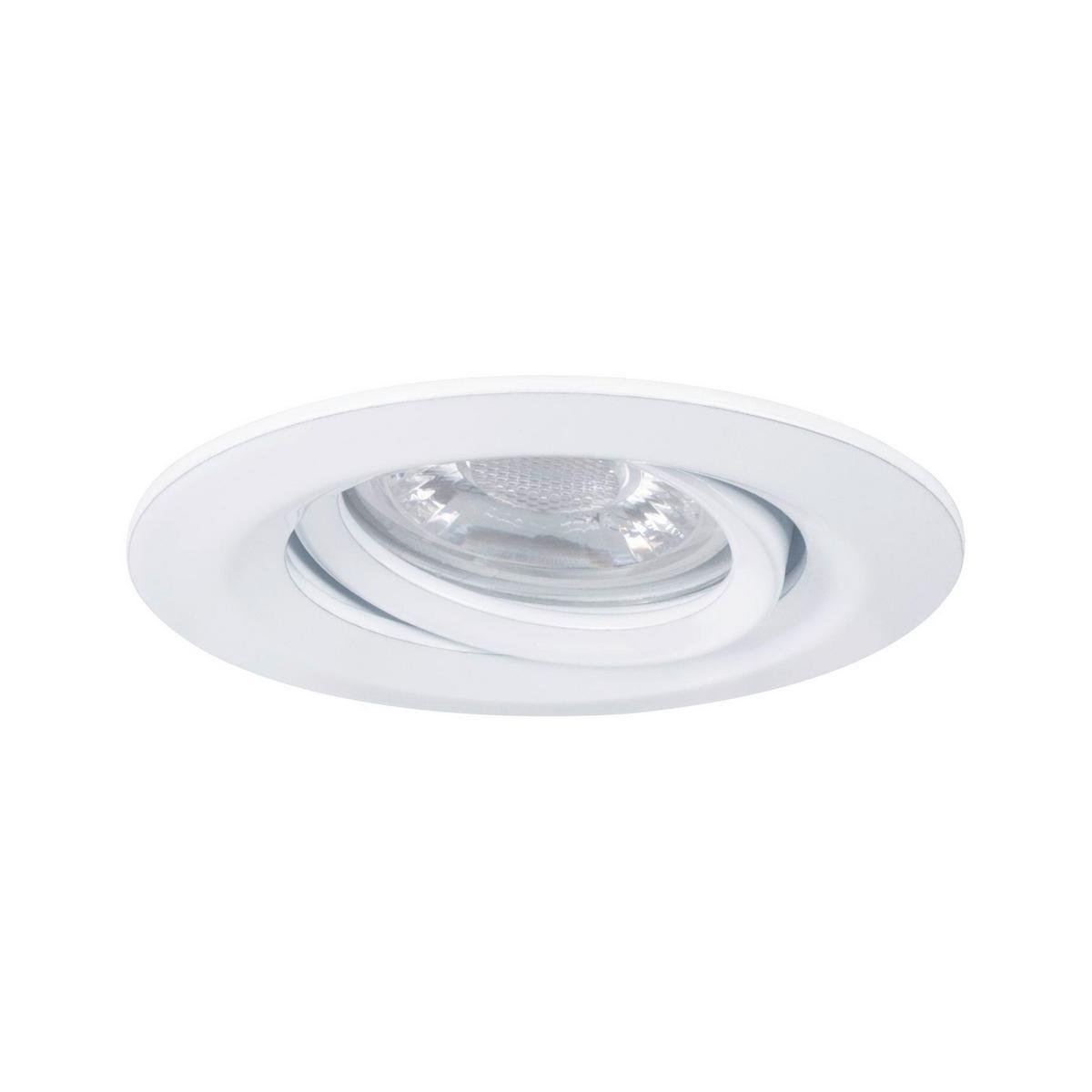 Einbauspot Ø 6,6 Cm Weiß/alufarben Kippbar - Design (6,6cm) - Paulmann