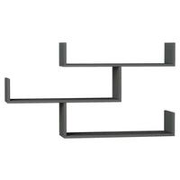 Wandregal Tibet Wandregal - Anthrazit, Design, Holzwerkstoff (120/67/22cm) - Livetastic