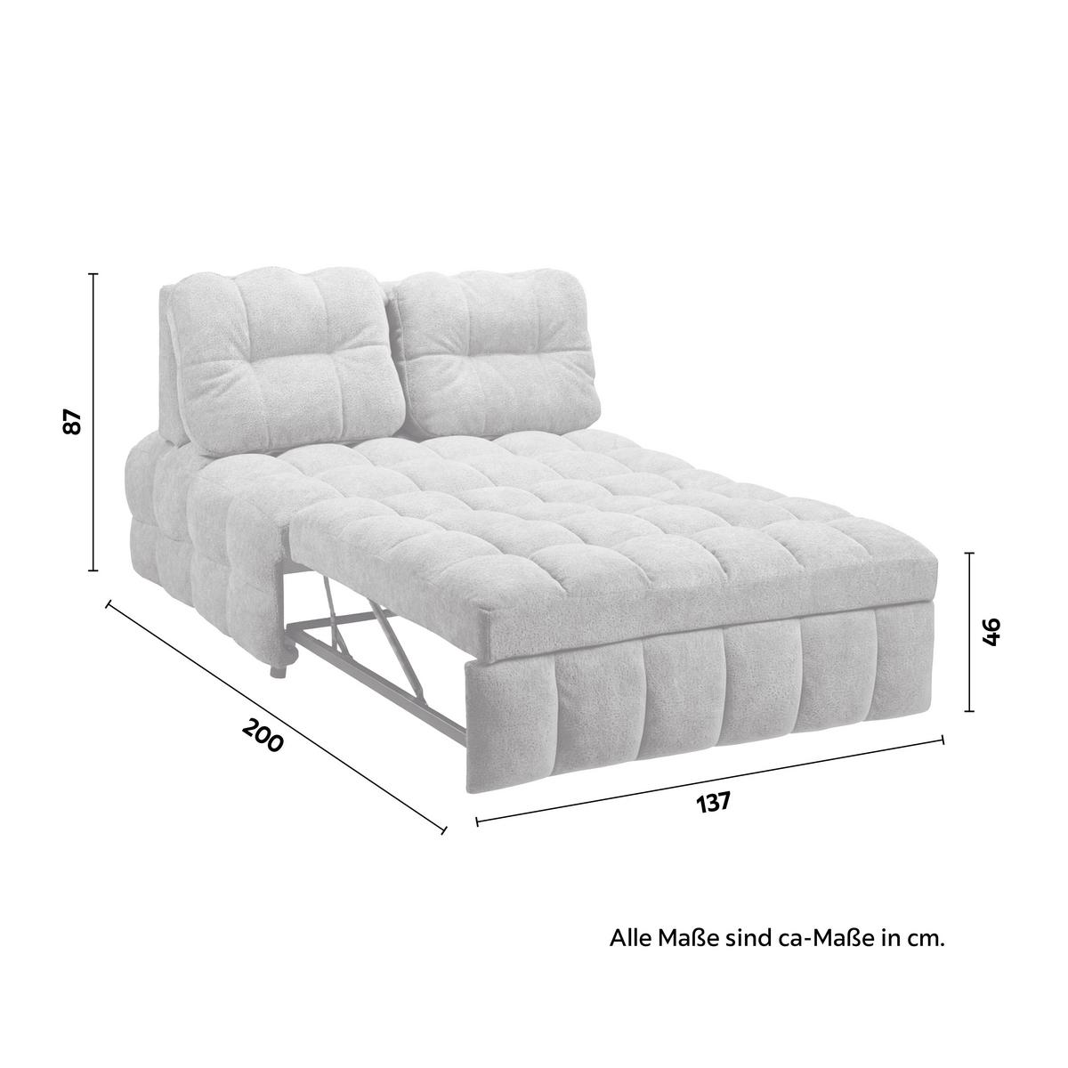 Rozkládací pohovka LIARA, béžová, 2-dílná sada - černá/béžová, Moderní, kov/dřevo (137/87/110cm) - Bessagi Home