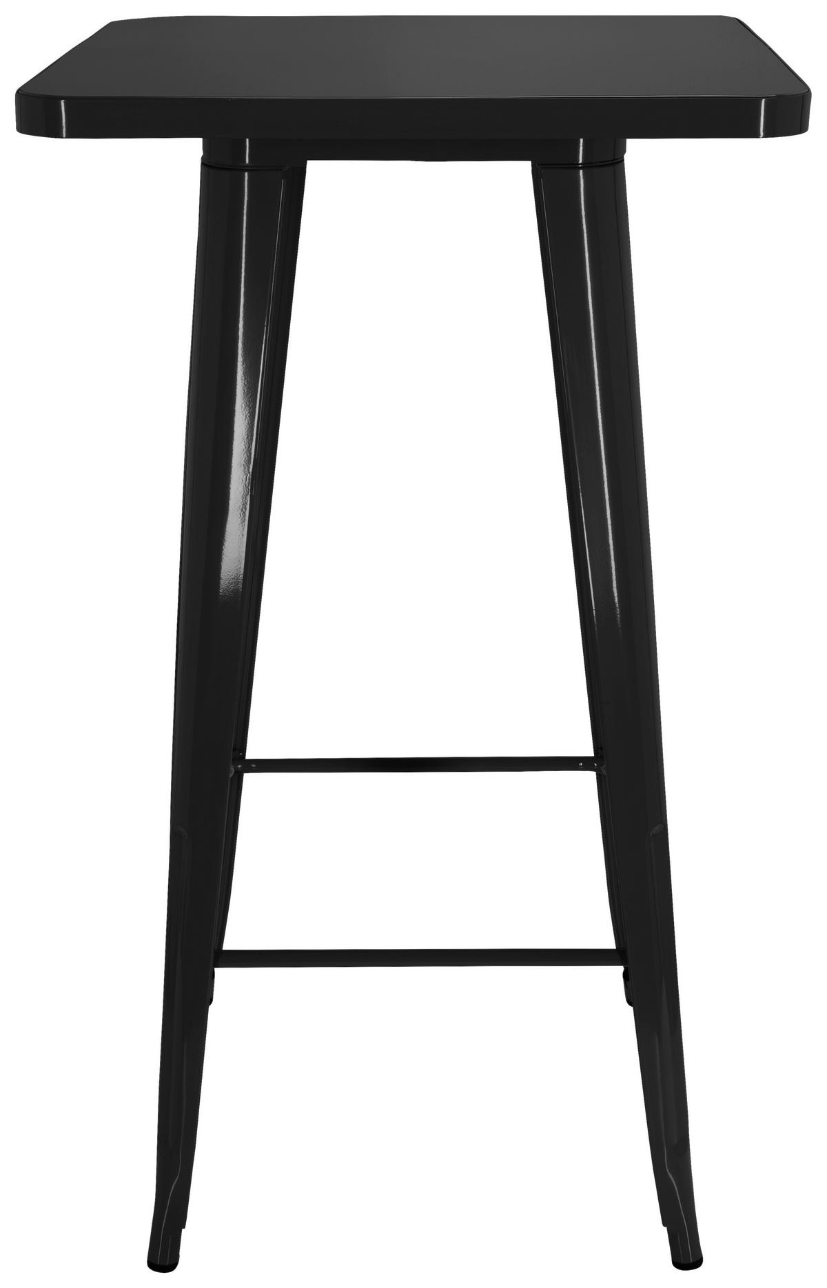 Bartisch Vantaggio Schwarz, L: 60 Cm - Schwarz, Basics, Metall (60/60/103,5cm) - MID.YOU