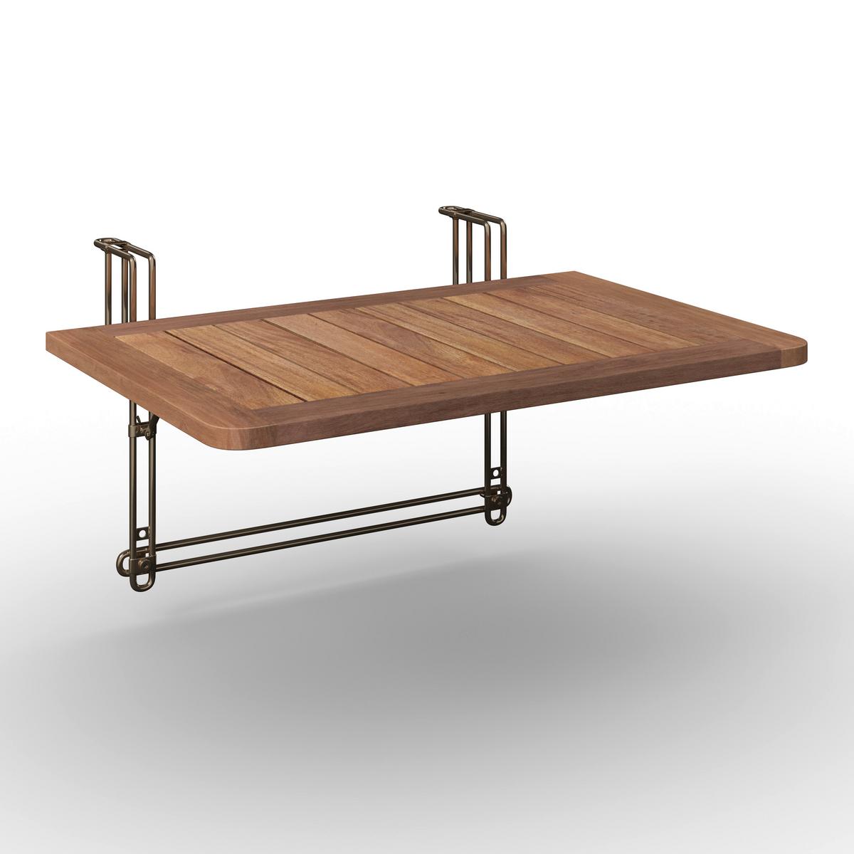 Balkónový stůl Helena - barvy akácie, Moderní, dřevo (60/34/40cm) - Bessagi Garden