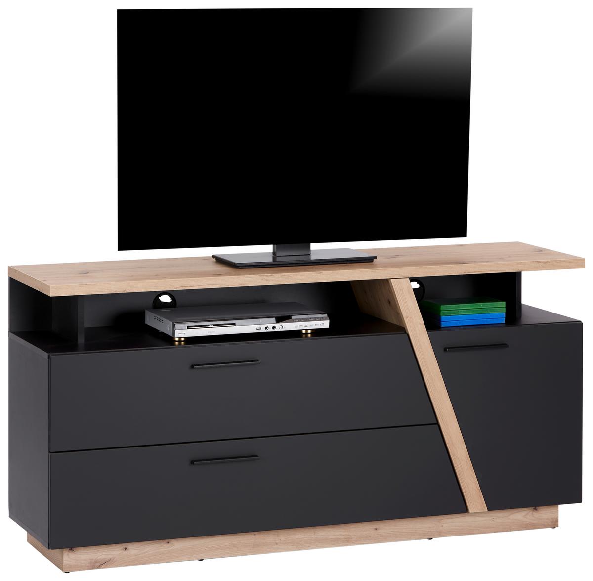 Phonotisch Maxi B: 150 cm Grau/Eiche Dekor - MODERN, Holzwerkstoff (150/75/42cm)
