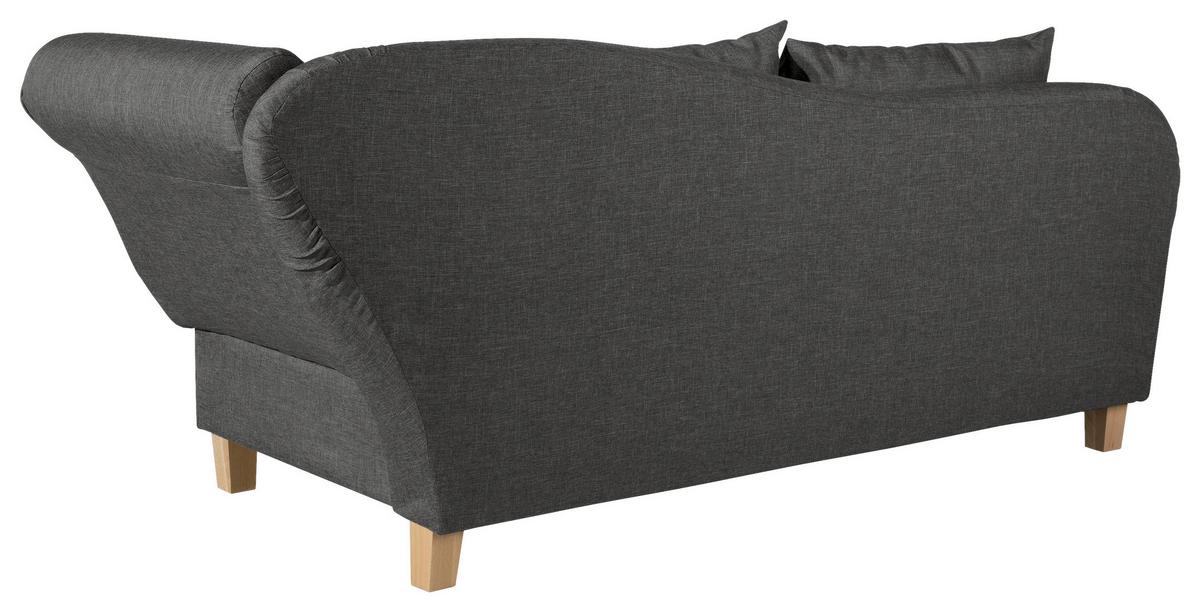 Récamiere Selma In Anthrazit B: 190 Cm - Anthrazit/Buchefarben, Design, Textil (190/82/88cm) - Max Winzer