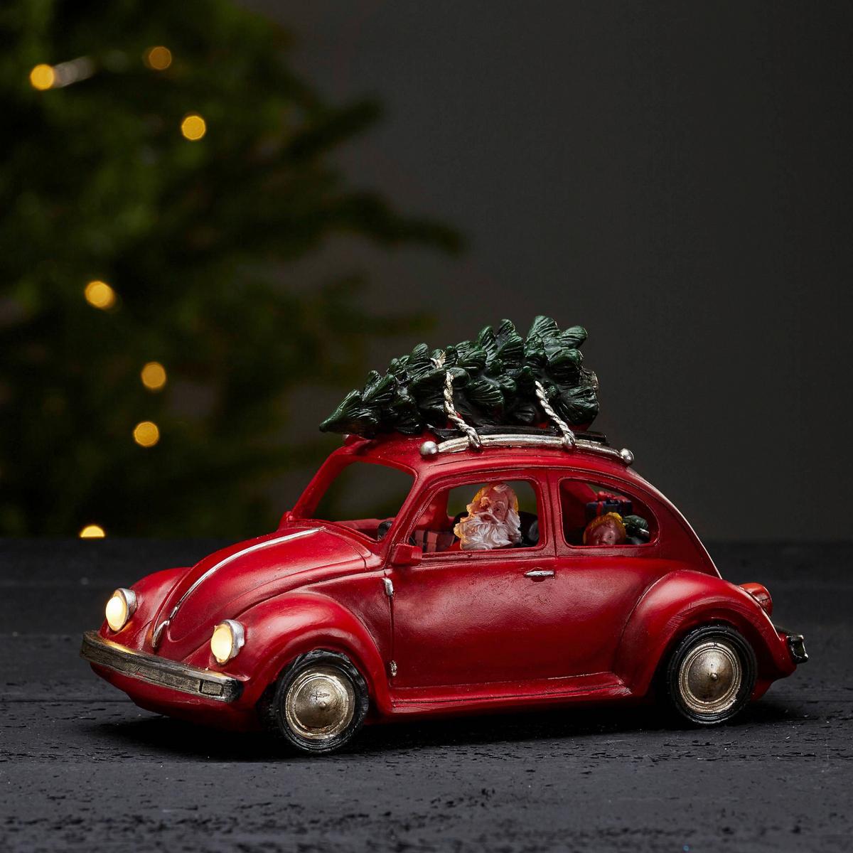 Led-dekoleuchte 992-21_merry - Rot, Basics, Kunststoff (25,5/12,5/14,5cm) - Eglo