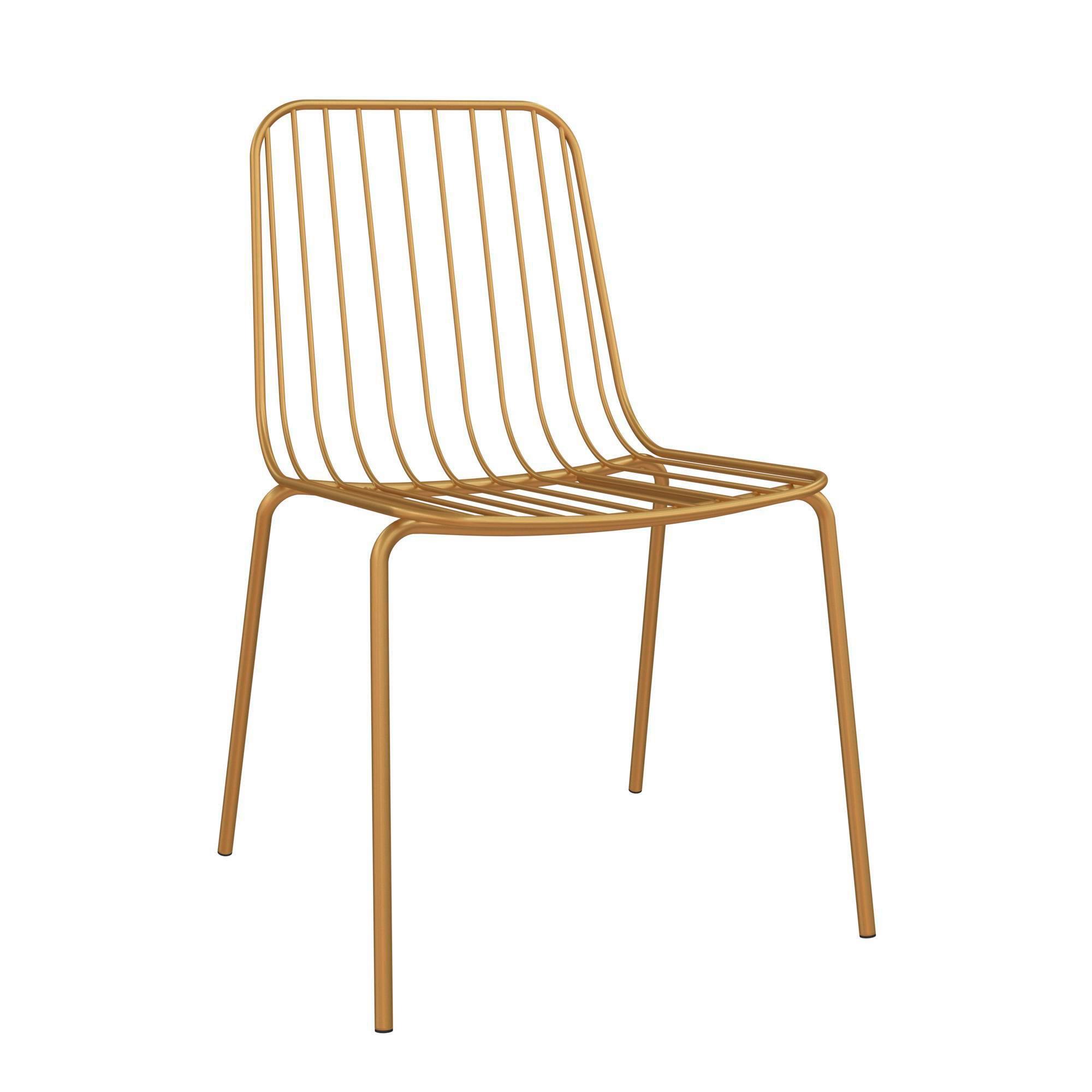 Stuhl-Set Caden Goldfarben B: 56 cm - Goldfarben, Design, Metall (56/80/52cm) - MID.YOU