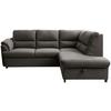 Ecksofa Gusto Braun S: 240x200 cm - Greige/Schwarz, Basics, Textil (240/200cm)