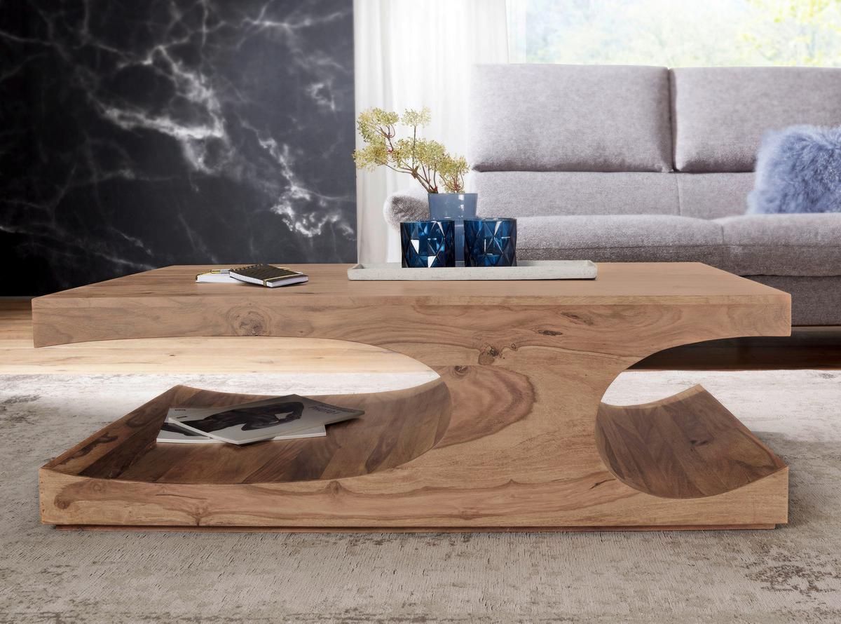 COUCHTISCH WL1.522 - Akaziefarben, Design, Holz (118/70/38cm) - MID.YOU