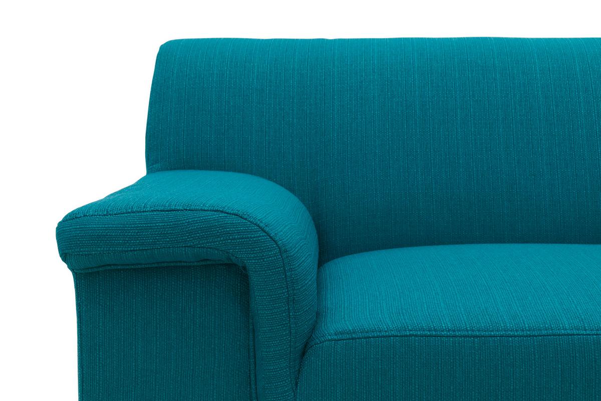 Ecksofa Mit Schlaffunktion Jamie Chromfarben Webstoff - Chromfarben/Petrol, KONVENTIONELL, Textil (252/150cm) - MID.YOU
