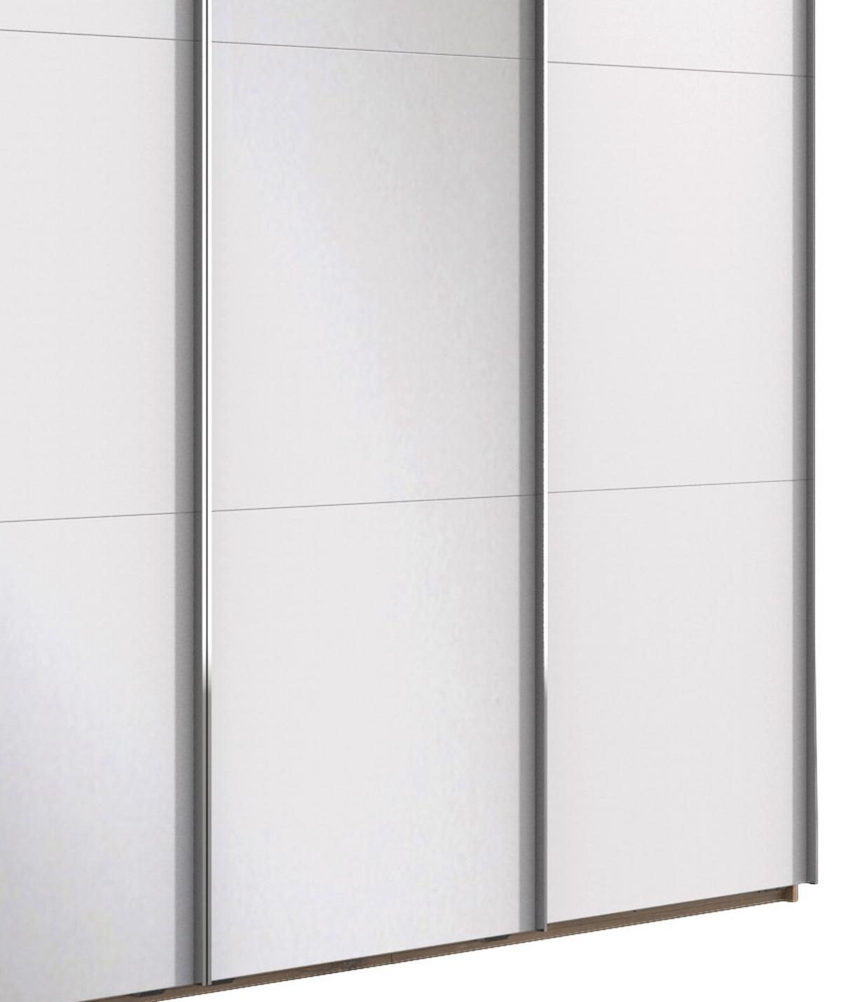 Schwebetürenschrank 350cm Level 36a, Weiß/eiche - Eichefarben/Weiß, Basics, Glas/Holzwerkstoff (350/216/65cm) - MID.YOU