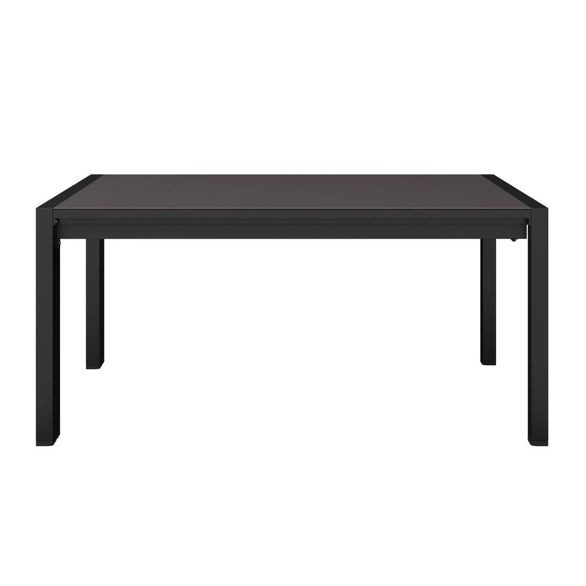 Ausziehtisch Tampa - Dunkelgrau/Anthrazit, MODERN, Glas/Metall (150-285/69/90cm) - Beldano