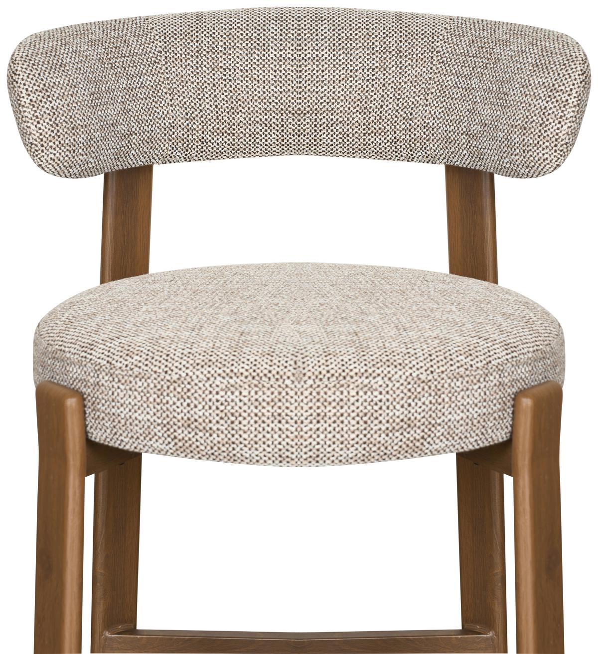 Barhocker Bilbao Braun B: 52 cm - Walnussfarben/Braun, MODERN, Textil/Metall (52/90,5/53,5cm) - Livetastic