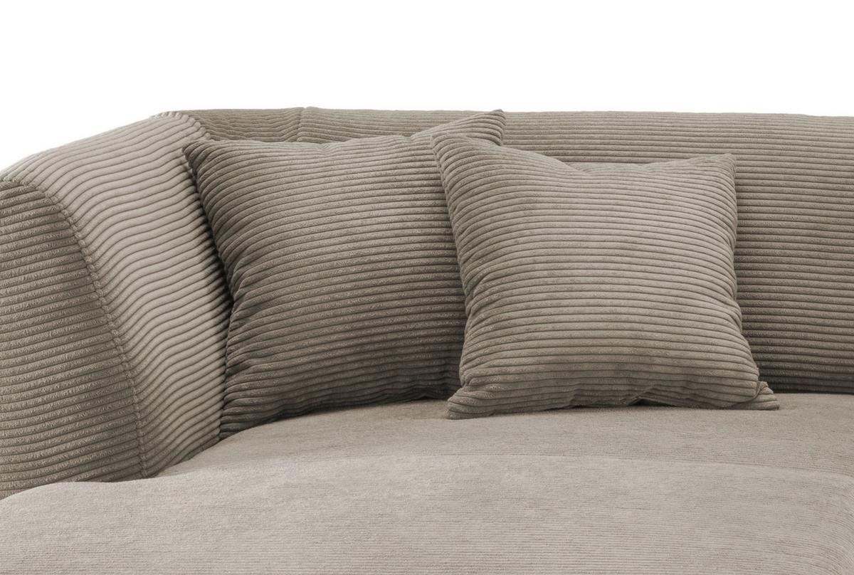 Ecksofa Colori Graubraun S: 160/264 Cm - Graubraun/Schwarz, MODERN, Holz/Textil (160/264cm) - MID.YOU