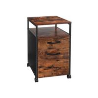 Rollcontainer Iron B: 45 cm Braun/Schwarz - Schwarz/Braun, Basics, Holzwerkstoff (45/66/41cm) - Boxxx