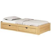 Ausziehbett Livio Ii - Naturfarben, MODERN, Holz/Holzwerkstoff (90/200cm) - MID.YOU