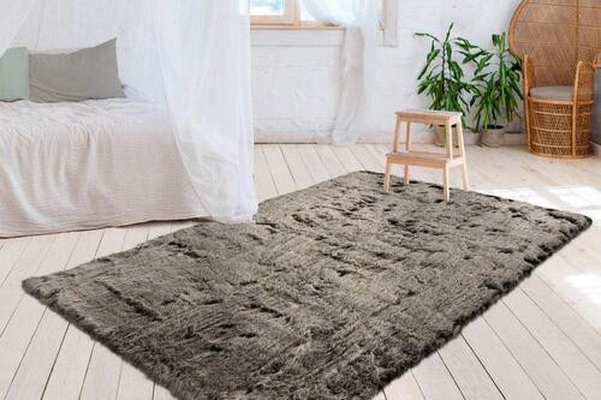 Hochflor Teppich Olivgrün/ Braun Tender 120x170 cm - Braun/Olivgrün, Design, Textil (120/170cm) - Kayoom