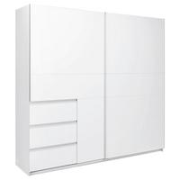 SCHIEBETÜRENSCHRANK Wilma Weiß B: 215cm - Weiß, MODERN, Holzwerkstoff (215/210/61,5cm) - P & B