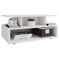 Couchtisch mit Stauraum Esila Weiß - Schwarz/Weiß, MODERN, Holzwerkstoff/Kunststoff (80/50/40cm) - MID.YOU