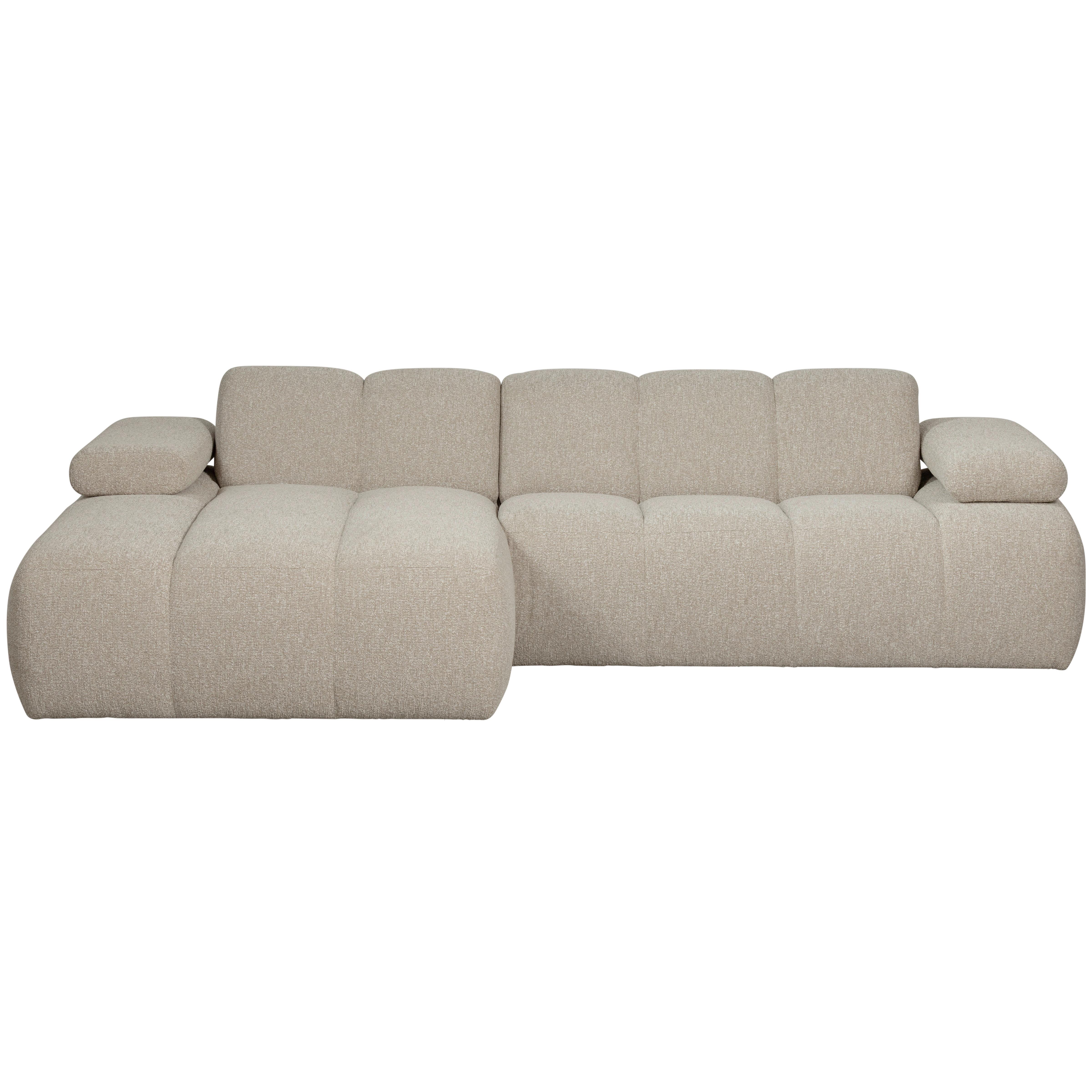 Ecksofa Mojo Beige S: 160x284 cm - Beige/Schwarz, Design, Textil (160/284cm) - Livetastic