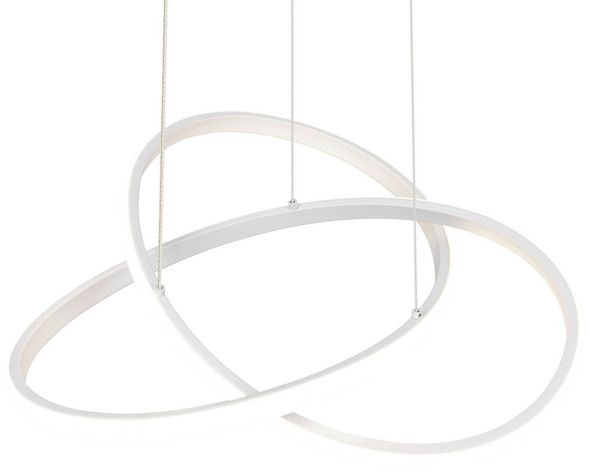 ZÁVĚSNÉ LED SVÍTIDLO MAXIMILIAN - bílá, Konvenční, kov/plast (50/150cm) - Mömax