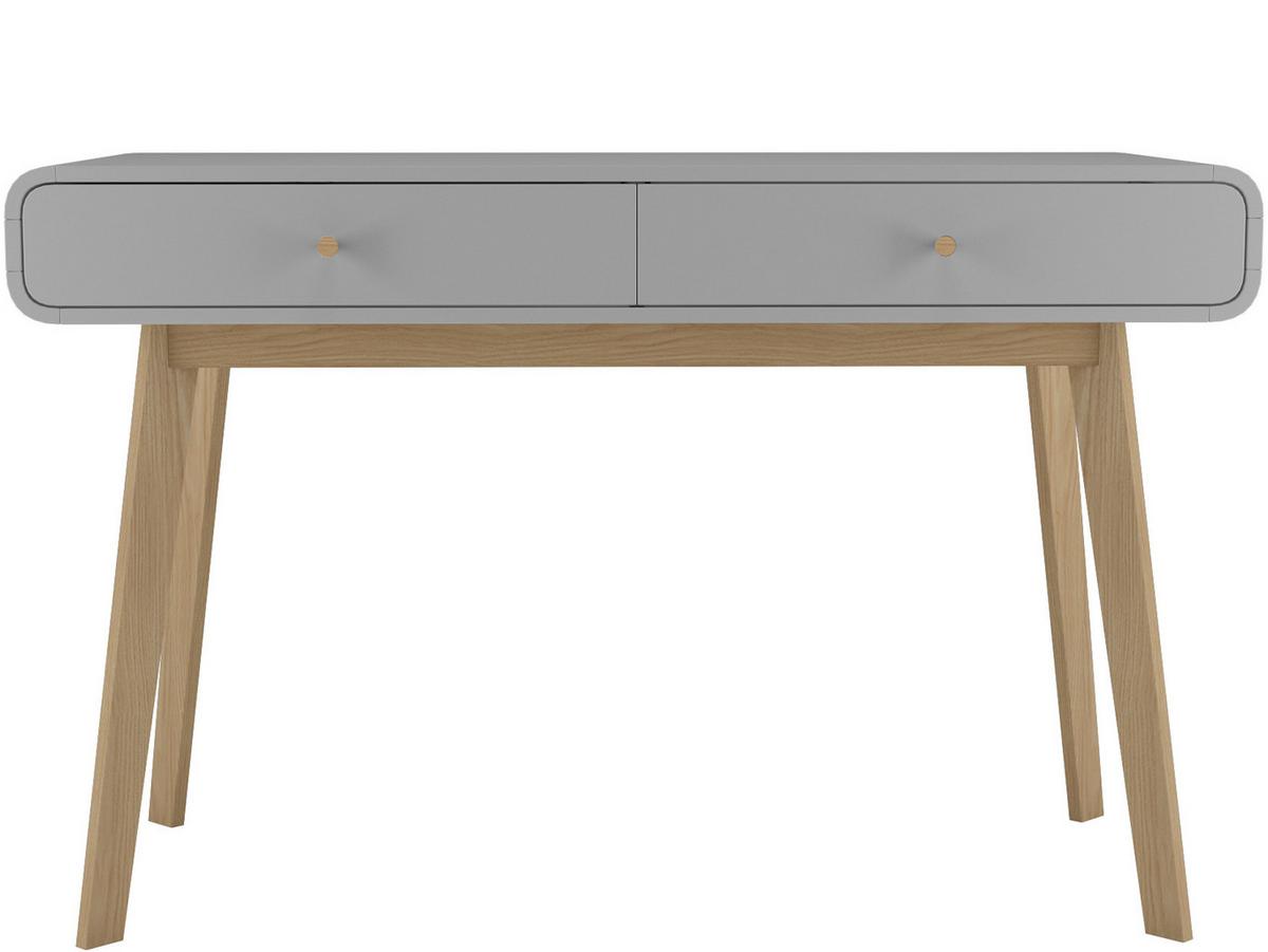 Schreibtisch Cassie Grau/Eichefarben L: 120cm - Eichefarben/Grau, Design, Holzwerkstoff (120/79/50cm) - MID.YOU