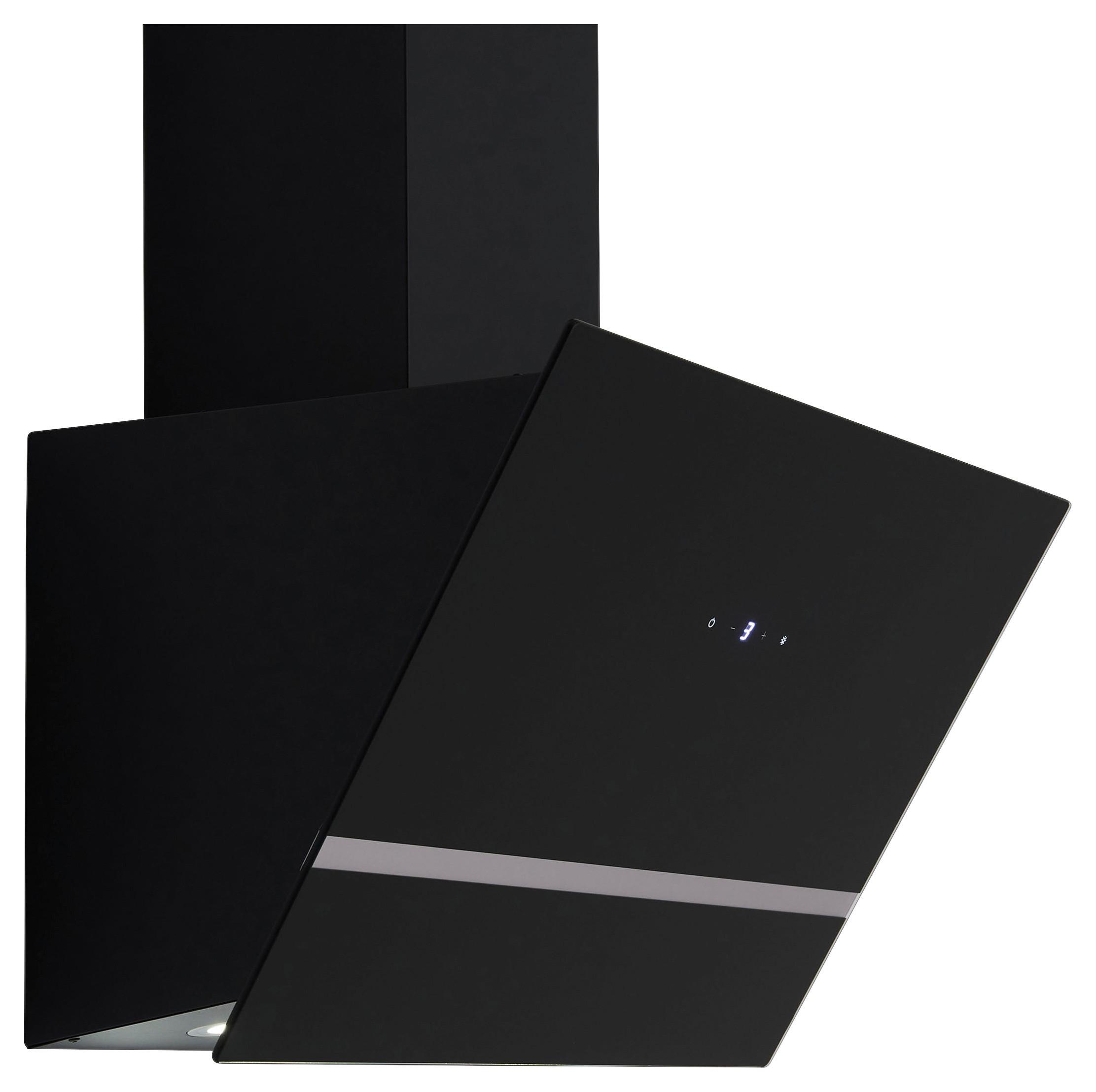 Kopffreihaube Respekta Hera Metall/Glas Schwarz B: 59,5 cm - Schwarz, Trend, Glas/Metall (59,5/74,2-109,2/38,5cm) - Respekta