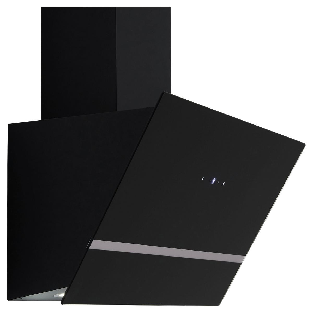 Kopffreihaube Respekta Hera Metall/Glas Schwarz B: 59,5 cm - Schwarz, Trend, Glas/Metall (59,5/74,2-109,2/38,5cm) - Respekta